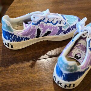 V-10 Leather Veja X Marni in Orchid Black size 8 (womens)